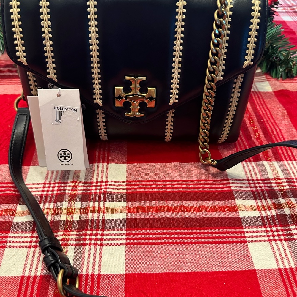 Tory Burch Kira Raffia Stripe Bag